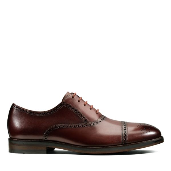 Clarks Mens Oliver Limit Wide Fit Shoes Brown | USA-4583270